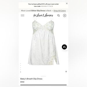 For Love And Lemons White Floral Lace mini dress